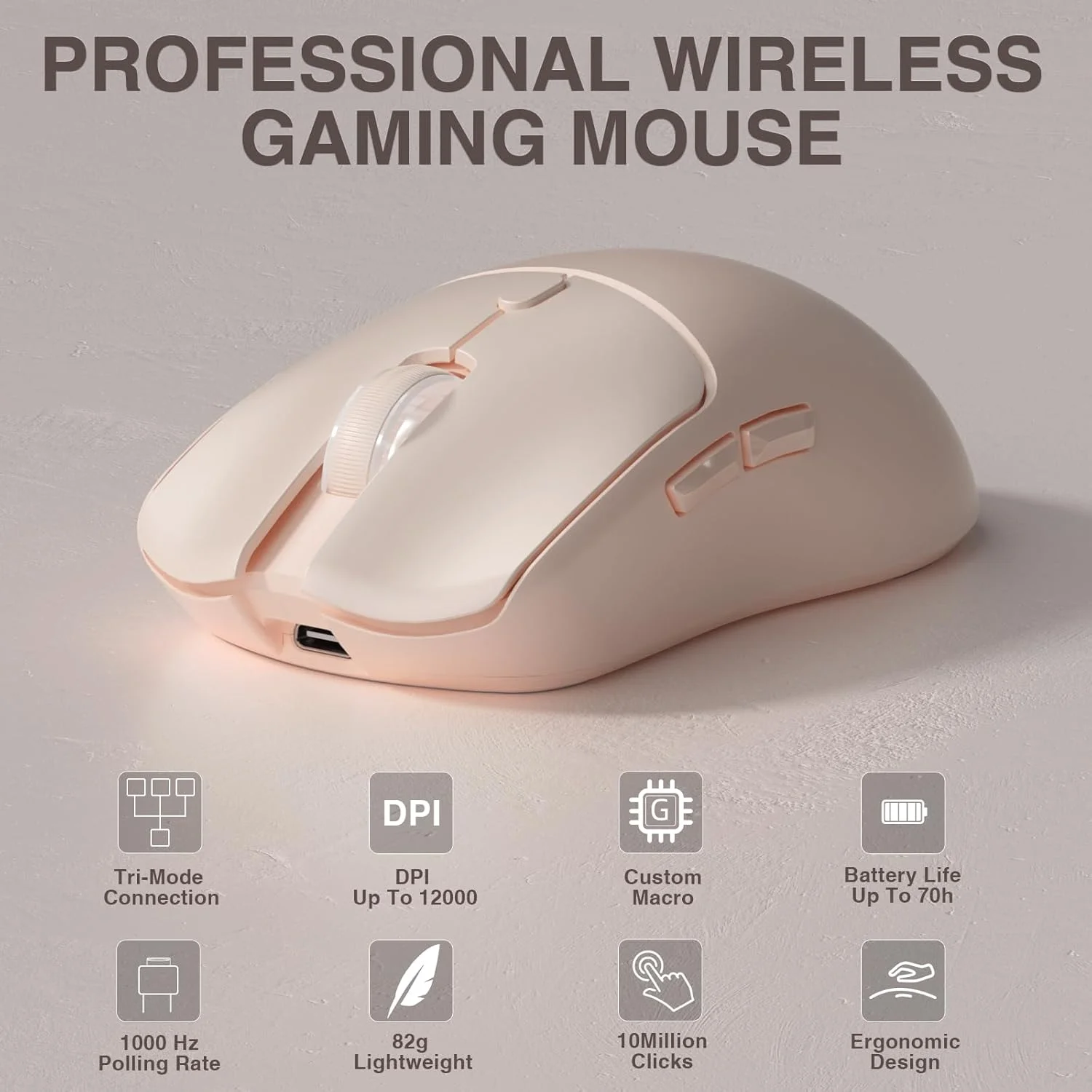 Esports Gaming Pc - فأرة ألعاب لاسلكية ثلاثية الأوضاع AULA
