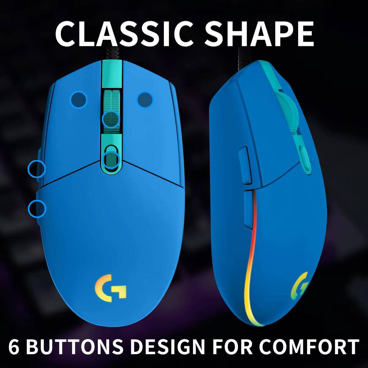 فأرة ألعاب لوجيتك G203 بروديجي - مراجعة Logitech Mouse G203 وسعره
