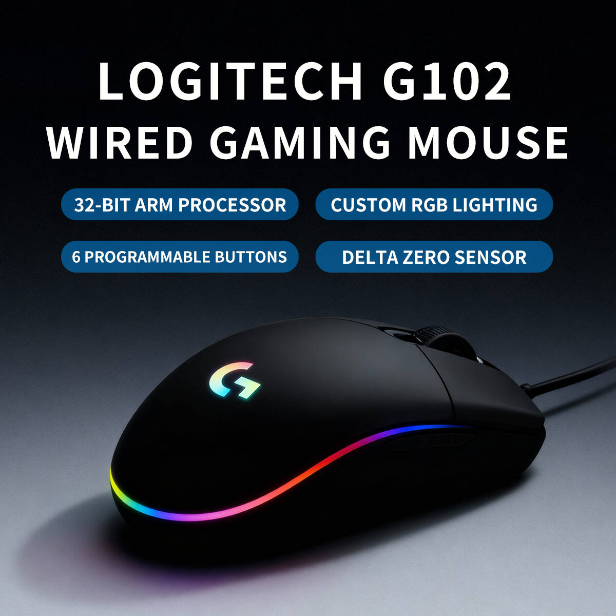 ماوس لوجيتك G203، سلكي بمنفذ U - مراجعة Logitech Mouse G203 وسعره